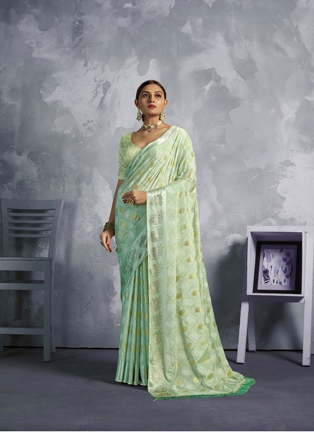 Morpankh By Ynf Swarovski Printed Party Wear Sarees
 Catalog